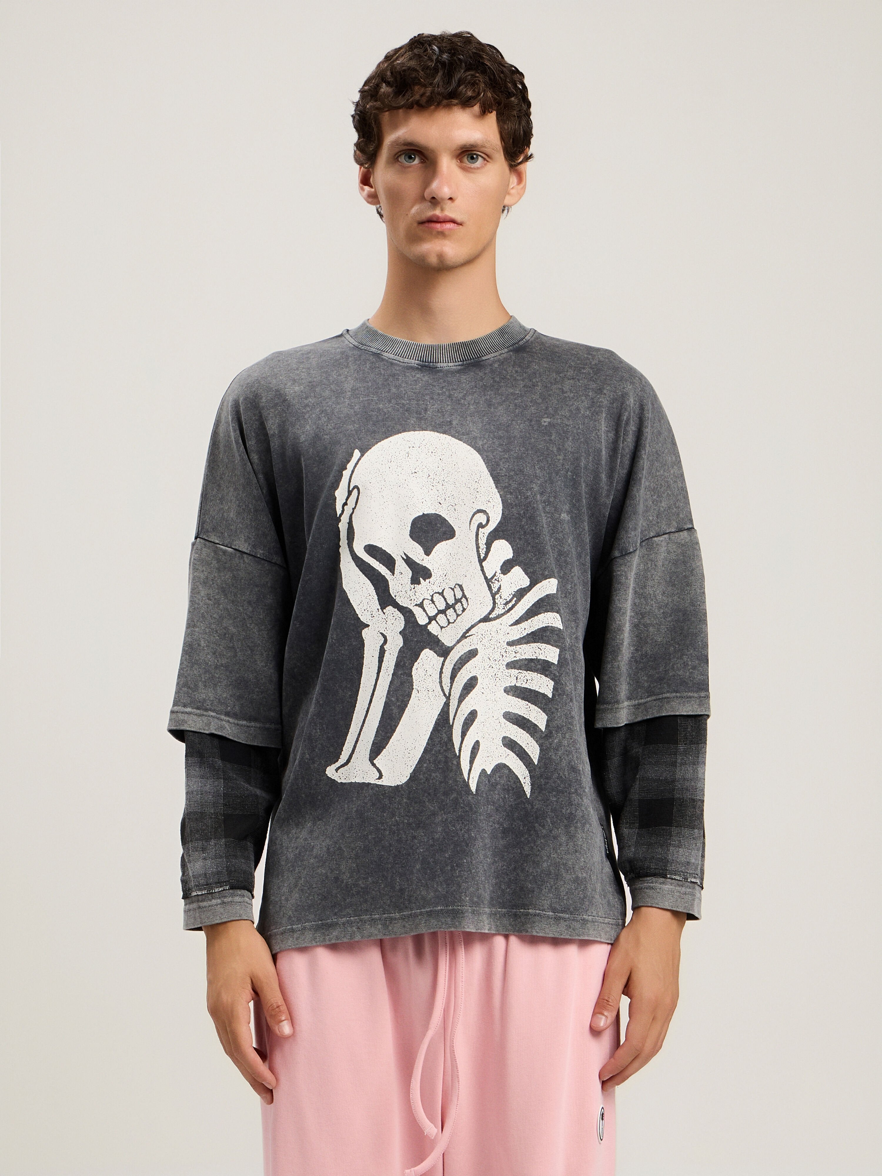 Skull Double Long-Sleeved Shirt