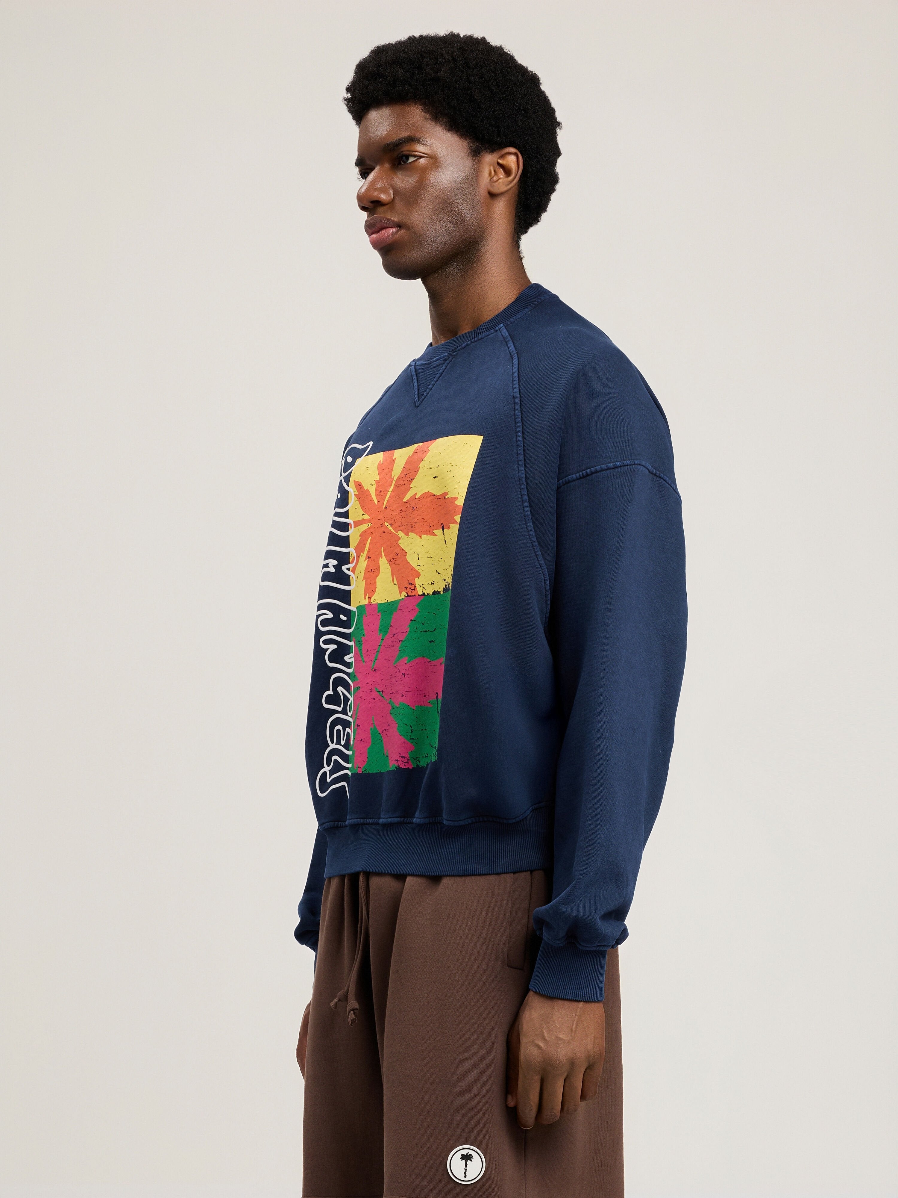 Palm Leaf Reglan Loose Sweatshirt