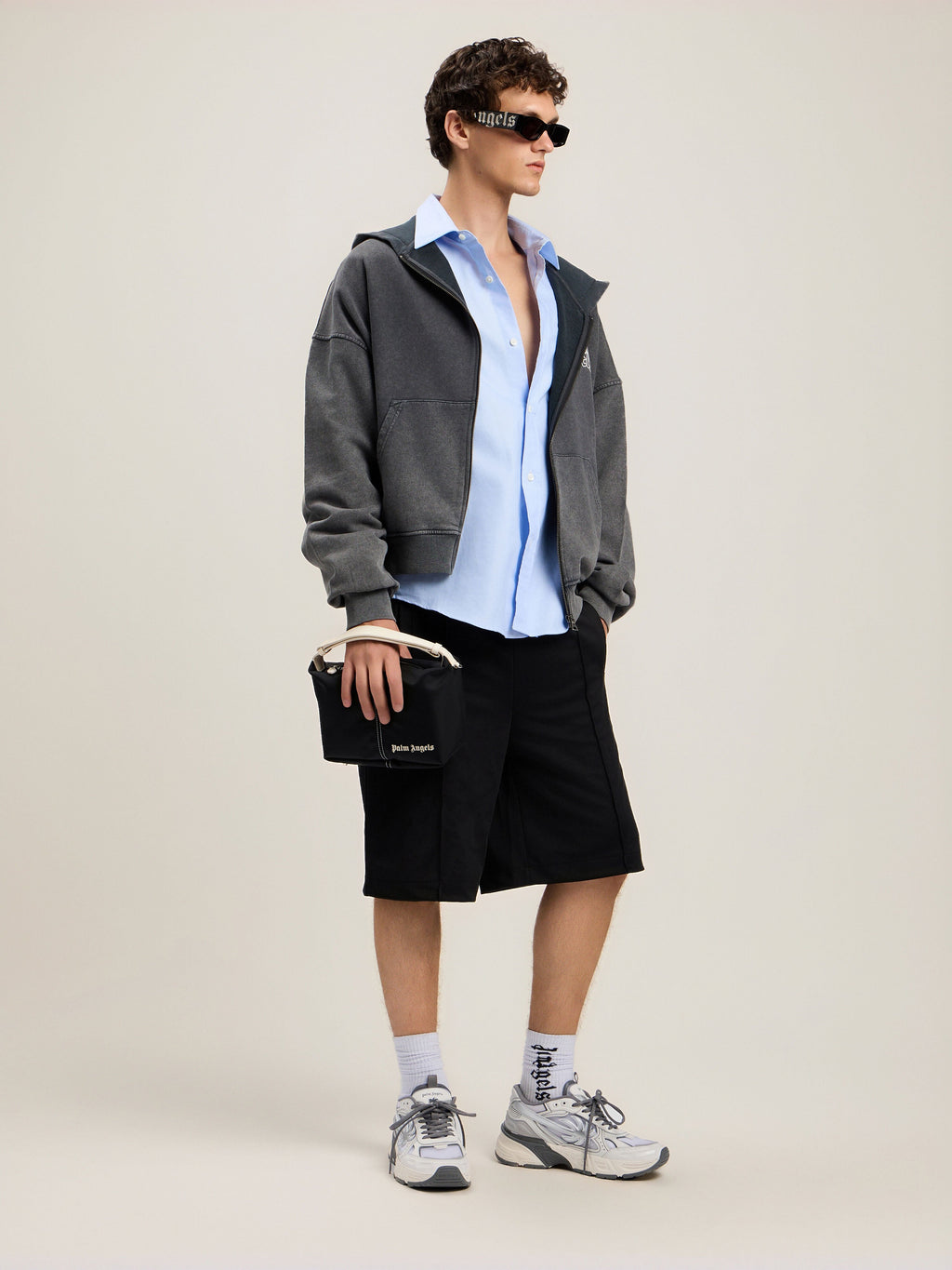 Palm Leaf Loose Zip Hoodie