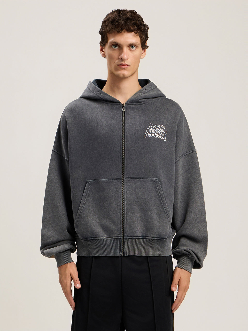 Palm Leaf Loose Zip Hoodie